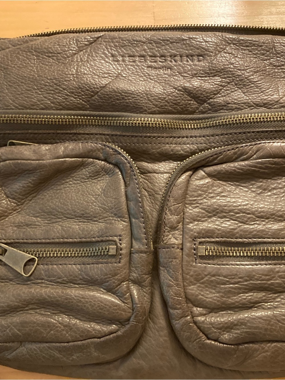 Liebeskind Gray Taupe Leather Crossbody Bag - Picture 2 of 6